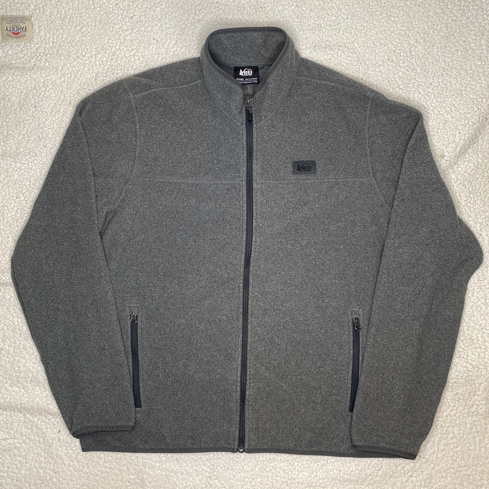 REI Grey Groundbreaker Fleece Jacket 2.0: Size Extra Large